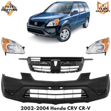 Front Bumper Cover & Grille Assembly Kit For 2002-2004 Honda CR-V