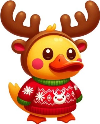 Weihnachten lustige Ente Wandbild Schlafzimmer Kinderzimmer Dekor Vinyl Aufkleber Abziehbild 6 Größen