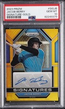 2023 PANINI PRIZM SIGNATURES GOLD PRIZM #SIGJB JACOB BERRY 9/10 PSA 10