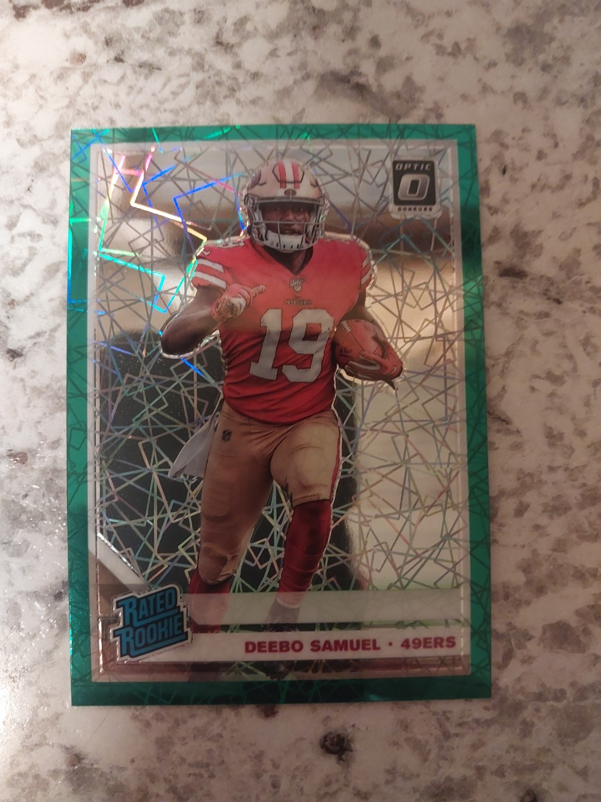 2019 Donruss Optic #167 Deebo Samuel Green Velocity RC