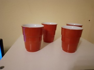 Becher 4 Stück Rot Vega