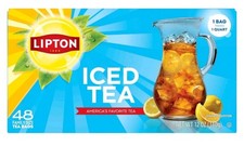 Lipton Iced Tea Unsweetened, 48 Count