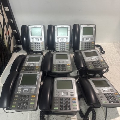 Lot of 9 Avaya Nortel Mixed Ip Phones 1140E NTYS05