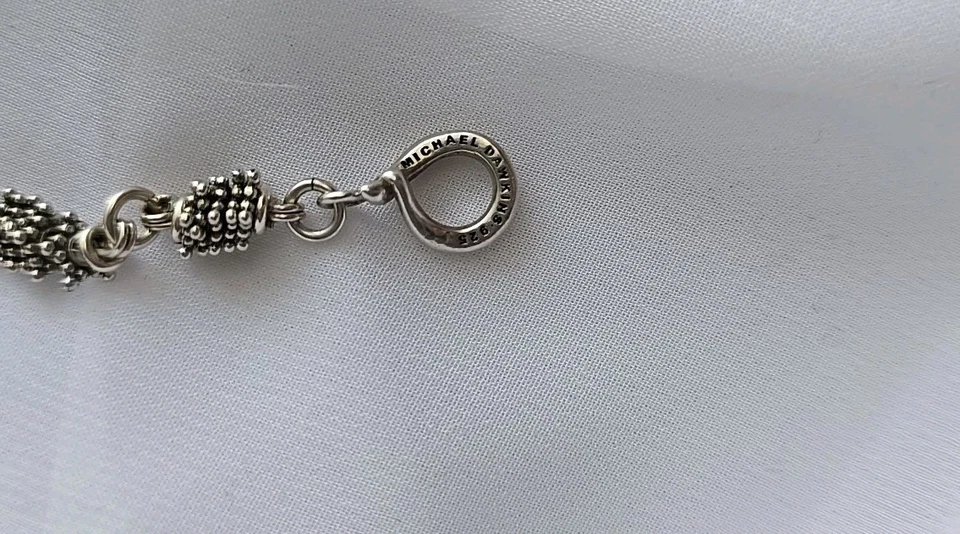 Pulsera Michael Dawkins Noche Estrellada 925 Perlas Agua Dulce 7.75" Foto 4 de 4