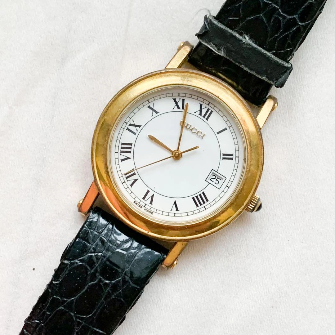 Montre Homme Gucci 7200M Occasion Cadran Blanc Fonctionne