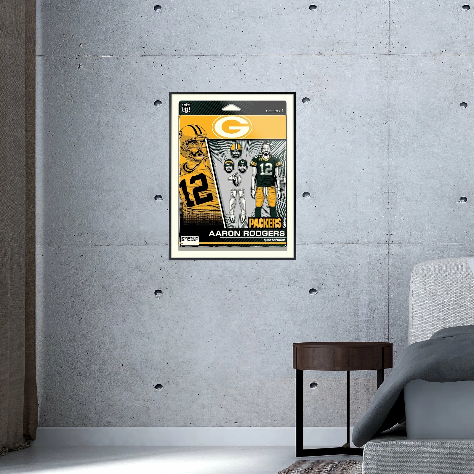 Green Bay Packers Aaron Rodgers Action Figure Poster