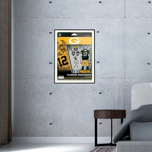 Green Bay Packers Aaron Rodgers Action Figure 18" x 24" Deluxe Framed Serigraph - Picture 5 of 6