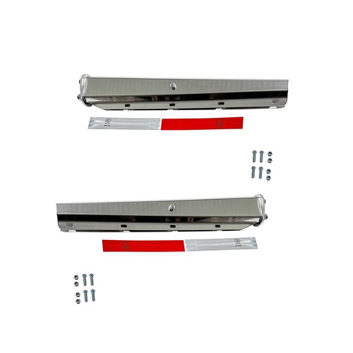 Mud Flap Hangers Stainless Steel Straight 1 Pair 1.125" Semi Truck Spring Loaded - Picture 2 of 3