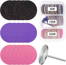 Sanding Paper Discs with Metal Nail Drill Bit Foot Sandpaper Discs 25Mm Foot Fil
