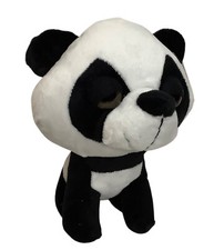 Juguete de peluche panda de peluche The Original Jungle Snubbies 10" negro blanco NUEVO