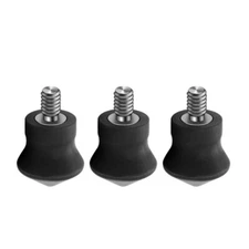 3pcs 1/4 Stainless Steel and Rubber Feet for Tripod Stability on Uneven Surfaces