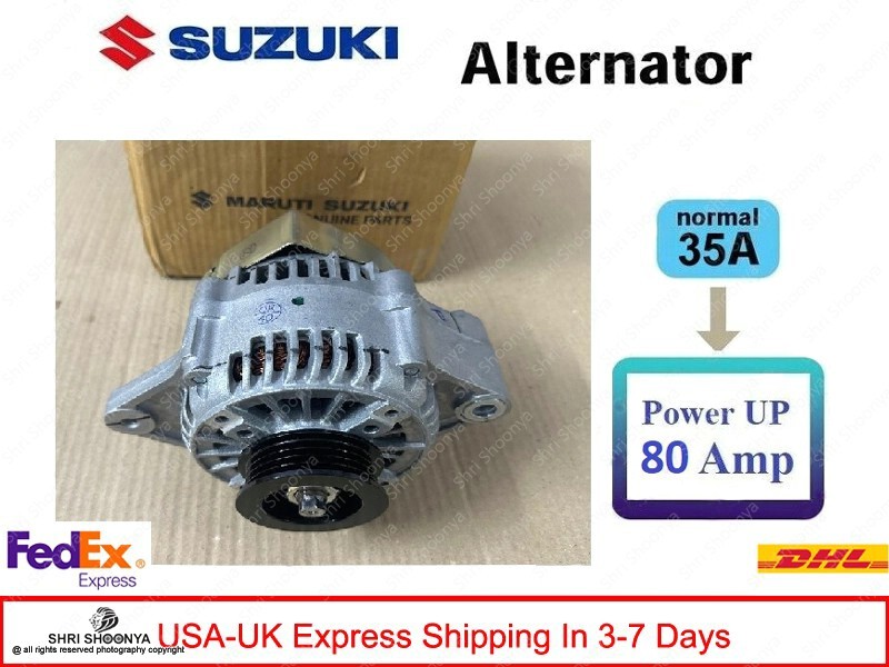 Power UP Alternator 80AMP for SUZUKI JIMNY SAMURAI SJ413 G13BA