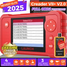 2025 LAUNCH X431 Creader VII+ OBD2 Diagnostic Scanner ABS SRS Fault Code Reader