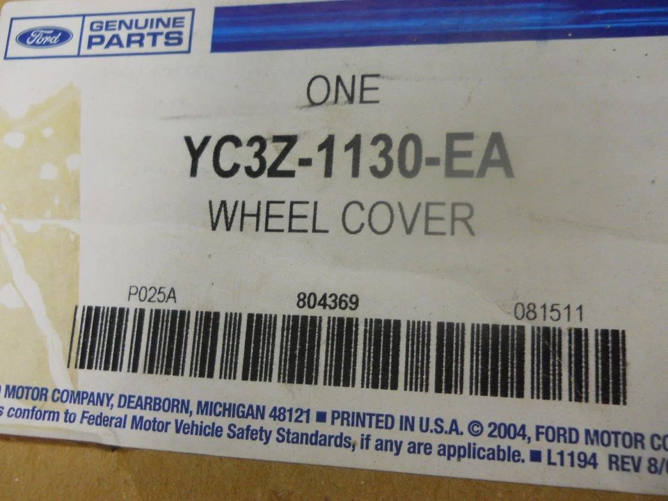 НОВЫЕ ИЗ СТАРЫХ ЗАПАСОВ 1999 2000 2001 2002 2003 FORD F250 F350 ЭКСКУРСИОННЫЕ ЦЕНТРАЛЬНЫЕ КОЛПАКИ КОЛЕС YC3Z-113 - Изображение 2 из 2