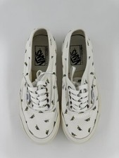 Vintage Vans Authentic Or Era White Blue Flowers Size 8.0W 6.5M 90s