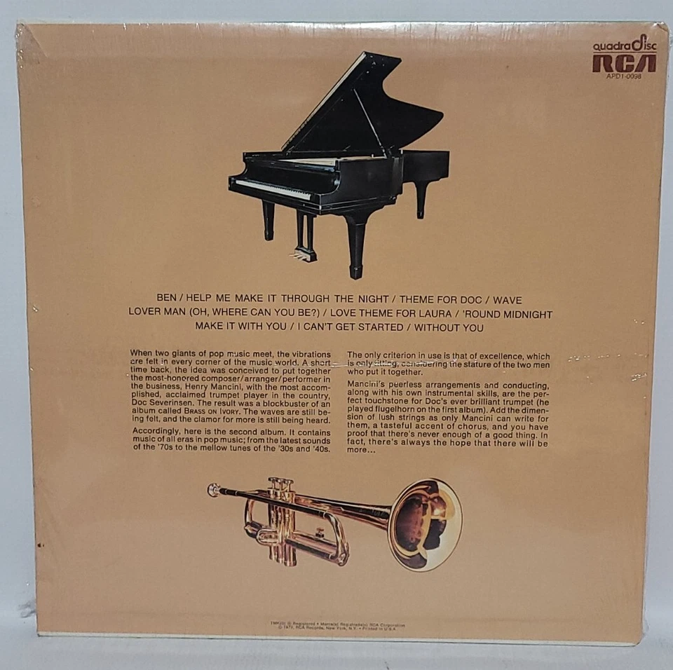 Henry Mancini COVER MISPRINT NO Doc Severinsen Brass Ivory & Strings SEALED  - Image 2 of 4