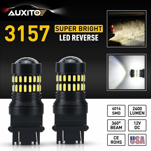 3157 3047 Tail Reverse Back up Light LED Bulb White For GMC 1500 2500 2003-2013 - Foto 1 di 12