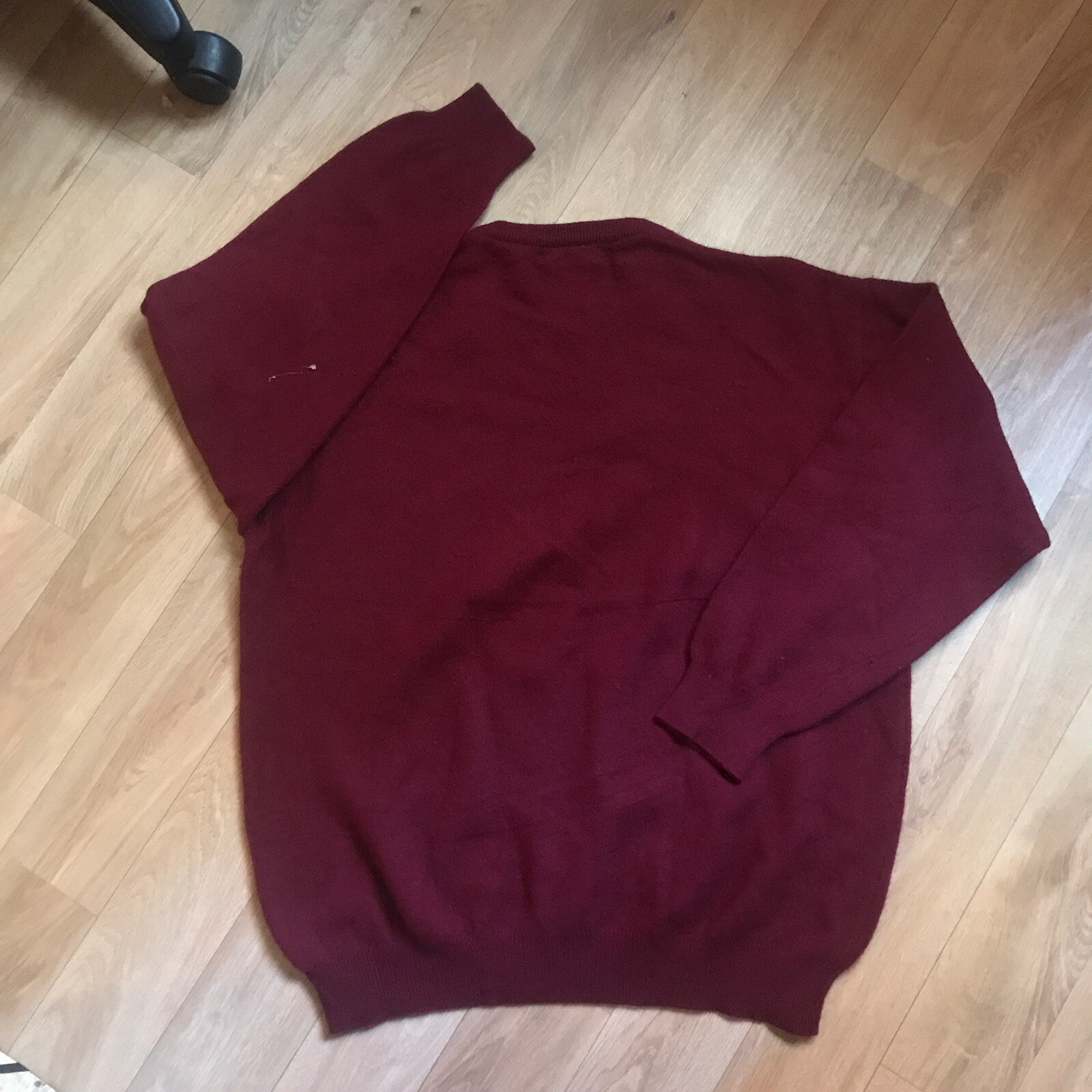 Maglione Yves Saint Laurent Crew NecK YSL Maglione LANA vergine ROSSO Taglia M