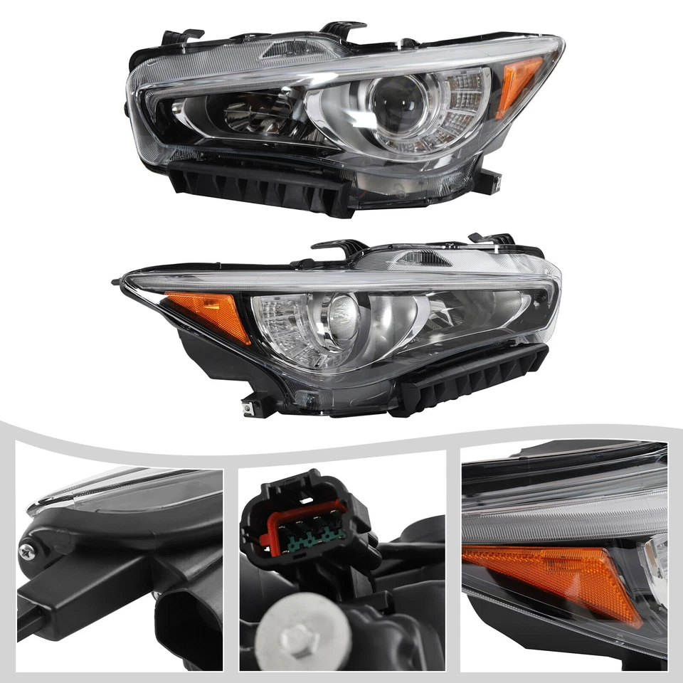 For 2014-2022 Infiniti Q50 LED Headlight Assembly Left Driver Side W/O AFS - Image 4 of 4