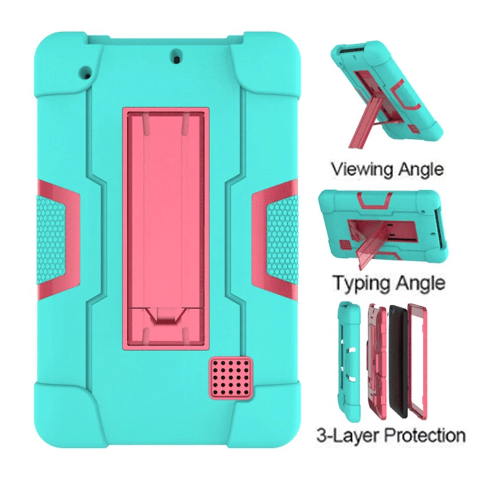 For RCA Voyager 7 Inch Tablet Case Hybrid Heavy Duty Shockproof Rugged Cover - Image 4 of 4
