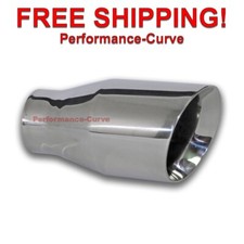 Stainless Steel Exhaust Tip Double Wall - 2.25 Inlet - 3.5 Outlet - 7 Long