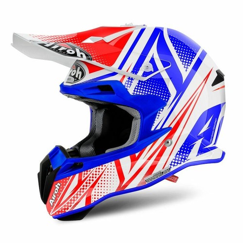 Casco AIROH TERMINATOR 2.1 S CLEFT White/Red/Blue | eBay
