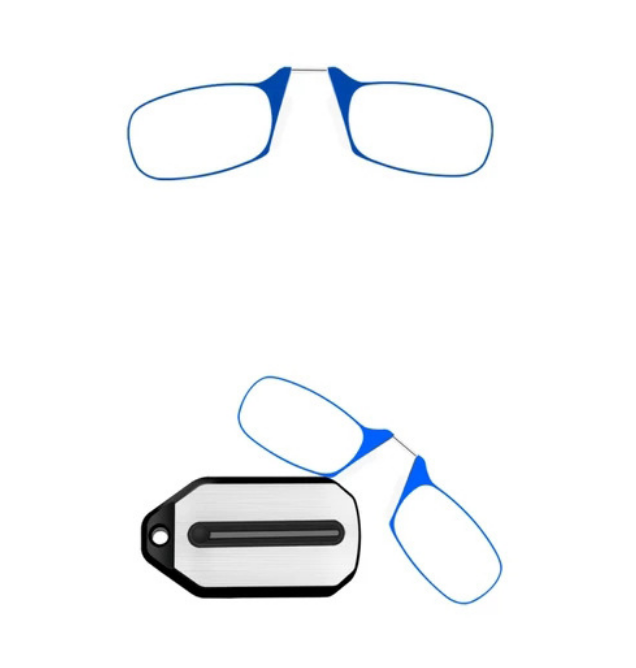 Nose Clip Optics Ultra Thin Reading Glasses Mini Portable Unisex 1.03.