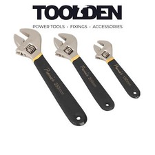 Image of Sealey AK907 Adjustable Wrench Set 3pc Ni-Fe Finish