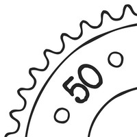 Kettenrad 50 ZäHne Kawasaki KMX 125 [MX125B] 89-03; Teilung 428