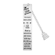 12th Bookmarks Birthday Gifts 12th Birthday Gifts for Boys Girls 12th Gifts f...