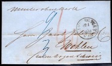 Altdeutschland Hamburg, 1857, Brief