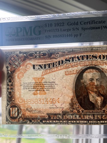 1922 $10 GOLD CERTIFICATE 40 PMG EPQ - Picture 7 of 7