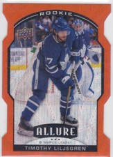20/21 ALLURE..TIMOTHY LILJEGREN..ORANGE SLICE..ROOKIE.DIE CUT..# 89..MAPLE LEAFS
