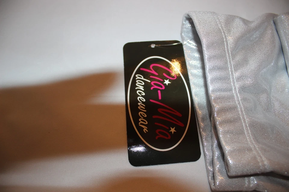 NEW GIA-MIA Kids Girls Leggings Metalic Shinny Disco Fashion Dance Leggings Sz L - Image 3 of 4