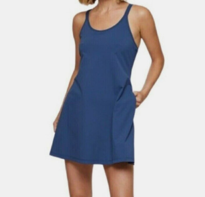 FOURLAPS Vitality Dress Womens Large Midnight Athleisure Tennis Gym  NWT $118