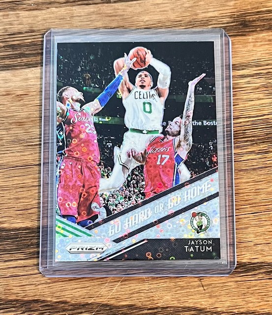 2018-19 Panini Prizm Go Hard Or Go Home Fast Break Disco Prizm Jayson Tatum #16