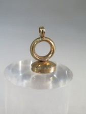 ANCIEN JOLI PETIT CACHET SCEAU PENDENTIF BRELOQUE OR PIERRE DE LUNE CHARLES X 