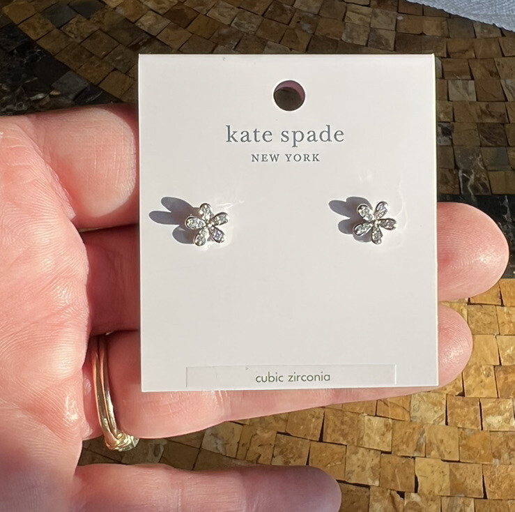NEW Kate Spade Gleaming Garden Delicate Flower Stud Earrings - Main Image