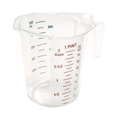 Measuring Cup with Color Graduations Tapered Open Handle Polycarbonate 1 Pint