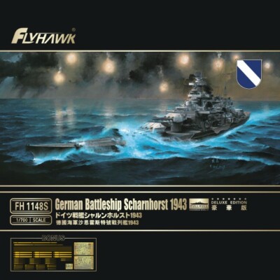 Flyhawk FH1148S 1/700 German Battleship Scharnhorst 1943 [Deluxe Edition]