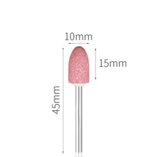 3 - 12mm Cylinder Bullet Mounted Stone Point Grinding Abrasive Set 1/8" Shank