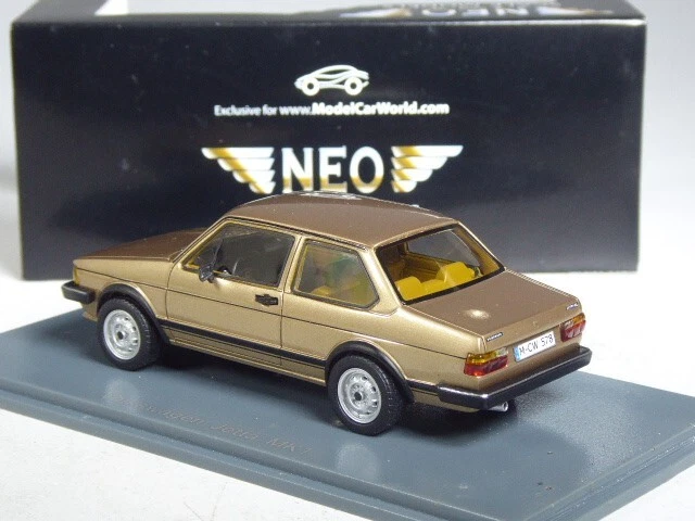 (KI-08-35) Neo Scale Models 43578 VW Jetta gold metallic in 1:43 in OVP - Bild 2 von 2