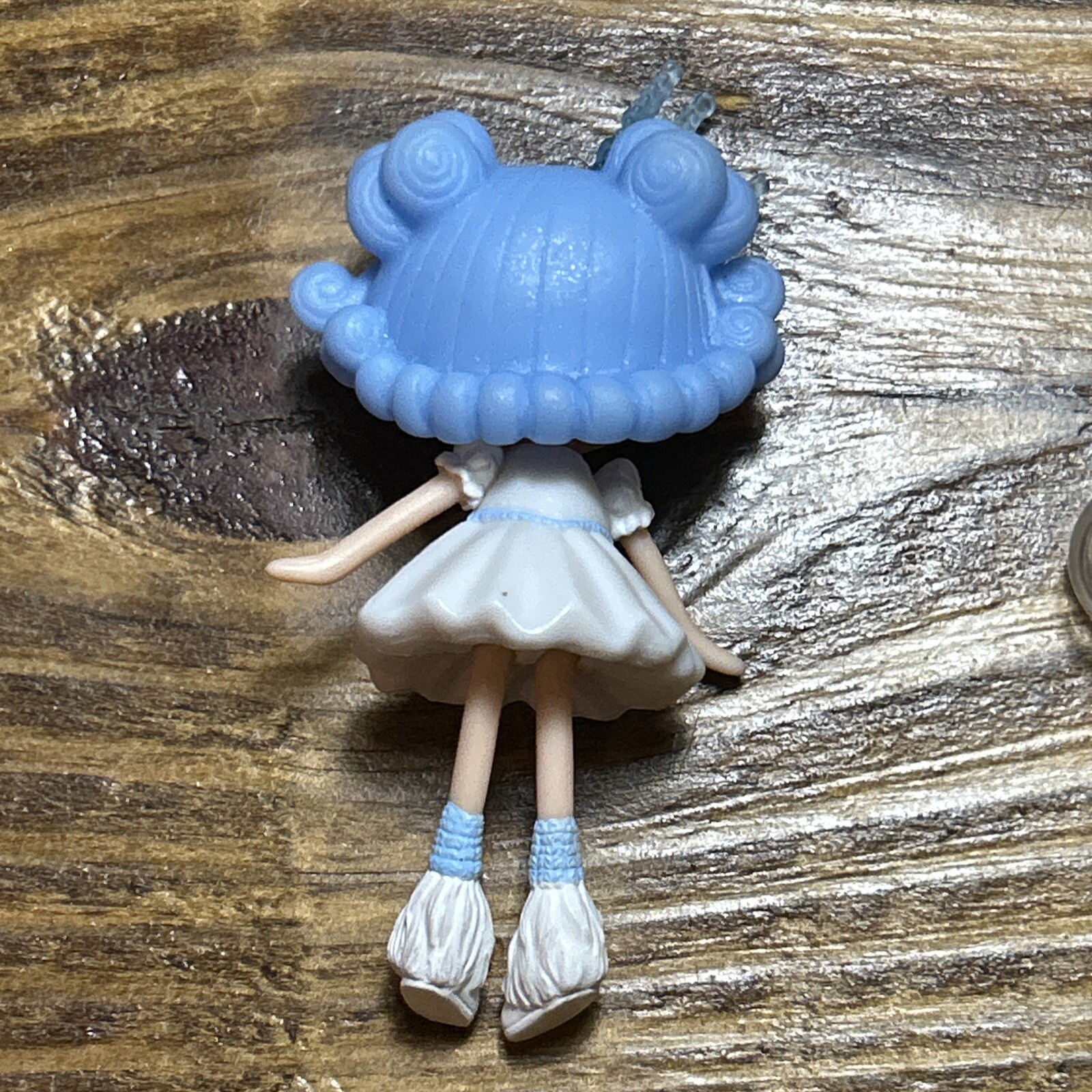 Lalaloopsy Mini Ivory Ice Crystals Doll 3" Blue Hair White Dress Winter Crown 