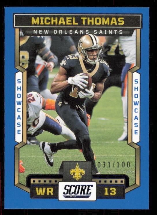 2023 Panini Score MICHAEL THOMAS #59 New Orleans Saints Showcase BLUE 31/100 NM