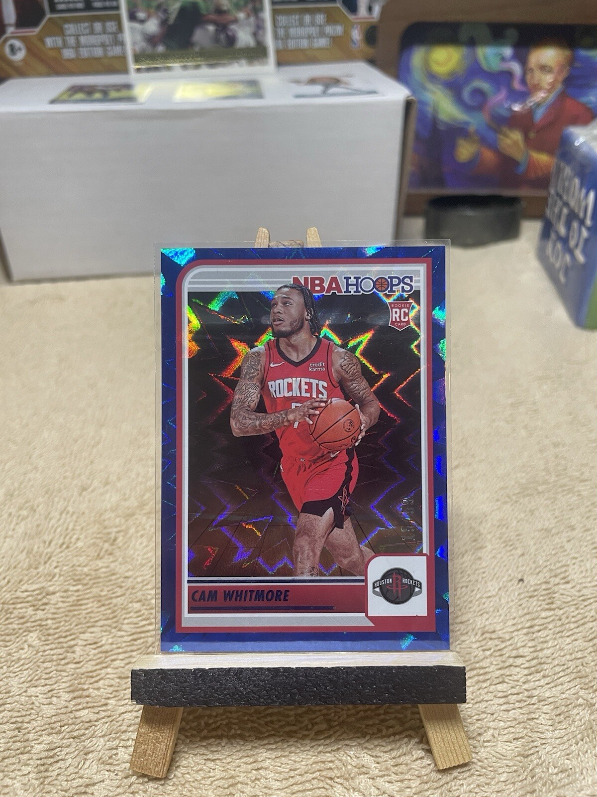 2023-24 Panini NBA Hoops - Rookies Blue Explosion #265 Cam Whitmore /59 (RC)