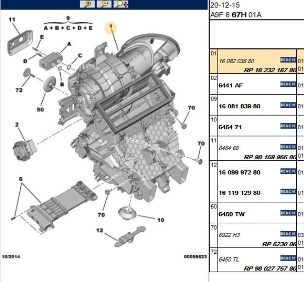 Valeo PSA Peugeot 208 2008 Evaporators 1611913080 - Image 2 of 2