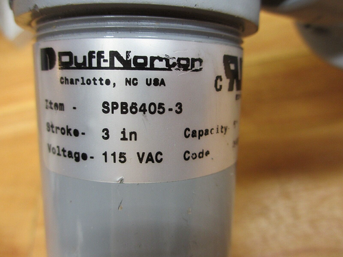 Duff Norton SPB6405-3 *NEW OLD STOCK* 500lb Linear Actuator 3" Stroke 115VAC - Picture 2 of 12