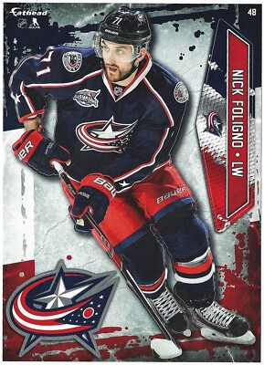 NICK FOLIGNO FATHEAD TRADEABLES COLUMBUS BLUE JACKETS DECAL STICKER 2015-16 #48