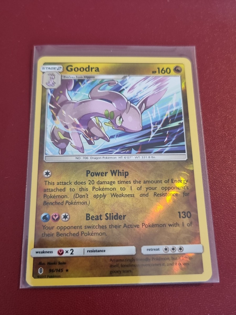 Pokemon Sun Moon Guardians Rising Goodra 96/145 Rare Reverse Holo TCG Card 