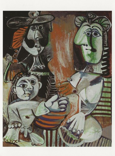 Postcard Picasso "The Family" 1970 Musee Nat'l Picasso Paris MINT Unused - 第 1/1 張圖片